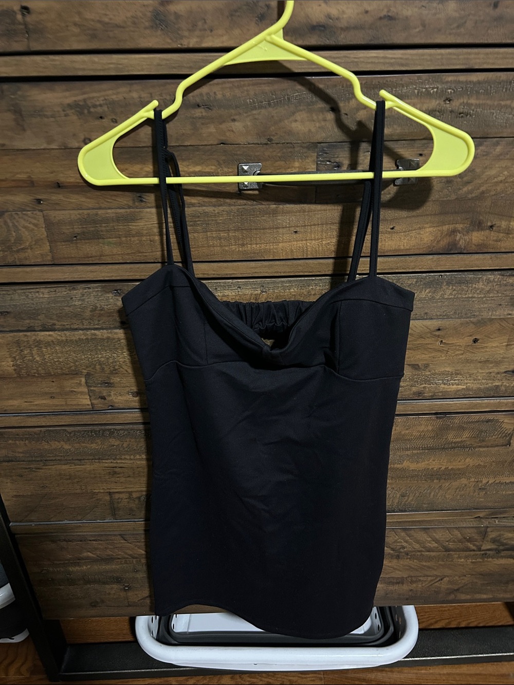 Intimately Free People Classic Black Spaghetti Strap LBD Bodycon Cut out Dress